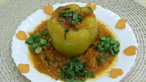 ПОСТНЫЕ ФАРШИРОВАННЫЕ ПЕРЦЫ БЕЗ МЯСА С РИСОМ И ГРИБАМИ