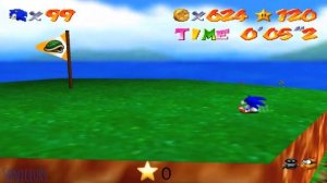 Super Mario 64 - Sonic : BOB-OMB BATTELFIELD • 6 ⭐️ en 1 Game (Cheat)