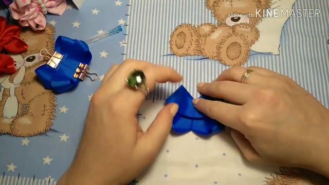 ? Бант из репсовой ленты 2,5 см ?How to make a ribbon bow смотреть онлайн