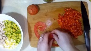 Салат ВЛЮБЛЕННОЕ СЕРДЦЕ. Салат с курицей и авокадо.