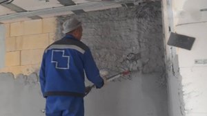 ШТУКАТУРКА СТЕН ИЗ ГАЗОБЕТОНА ШТУКАТУРНОЙ СТАНЦИЕЙ