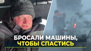 На дорогах Салехард-Аксарка и Салехард-Надым в сугробах увязли десятки машин