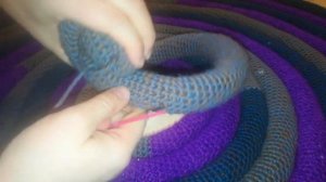 #Коврик крючком из остатков пряжи //Мастер класс