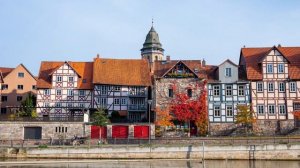 Hannoversch Münden / Hann Münden Altstadt und Glockenspiel am Rathaus