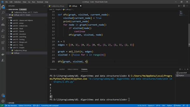 #13.7 Depth First Search (DFS) Coding смотреть онлайн