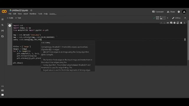OpenCV Python Tutorial  - Canny Edge Detection in OpenCV