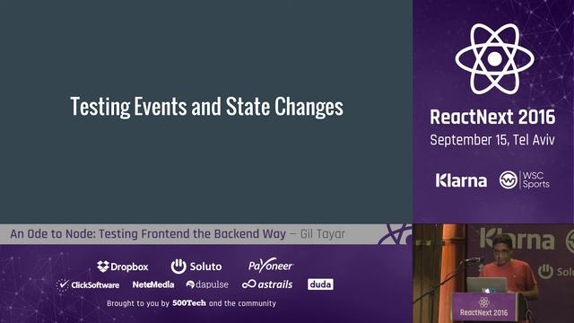 Gil Tayar: An Ode to Node: Testing Frontend the Backend Way — ReactNext 2016