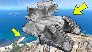 СПУСК БЕЗ ТОРМОЗОВ НА ОГРОМНОМ РОБОТЕ С ГОРЫ В ГТА 5 МОДЫ! ОБЗОР МОДА В GTA 5 ВИДЕО