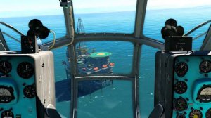 (DCS WORLD) посадка на Ми8 на нефтяную платформу в море