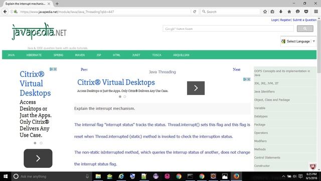 Explain the interrupt mechanism.
- javapedia.net смотреть онлайн