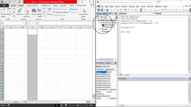 Excel VBA Bangla Tutorial (Part 7) - Change RowHeight & ColumnWidth from Visual Basic смотреть онлайн