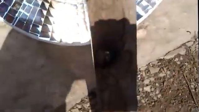 Работа самодельного солнечного концентратора