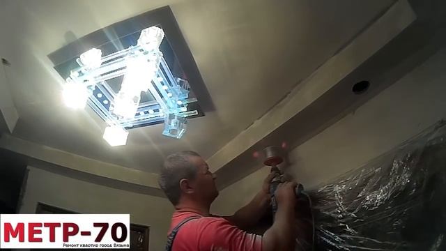 № 5 - Маленькая, но красивая прихожая, камень сланец, фреска с тигром, светящийся потолок смотреть онлайн