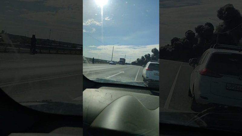 Горящий автобус по пути на работу!