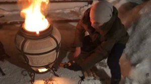 Первый (зимний) розжиг тандыра