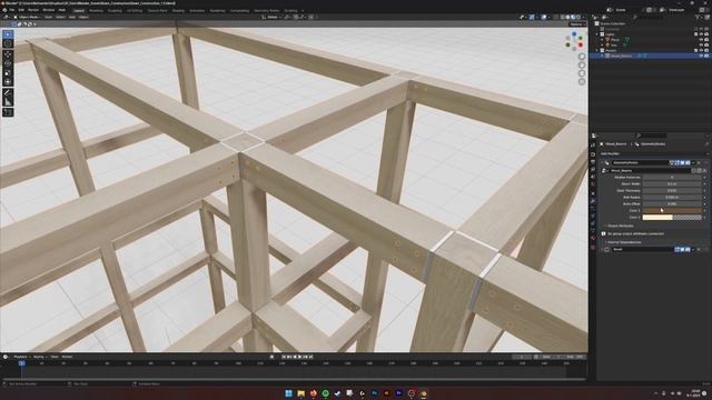 Geometry Nodes Wooden Frame Generator