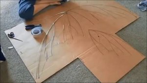 DIY big Cellophane Fairy Wings for cosplay
