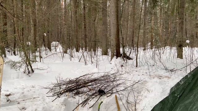НОЧЕВКА В ЛЕСУ В САМОДЕЛЬНОМ УКРЫТИИ ИЗ ТЕНТОВ | ДАКОТСКИЙ ОЧАГ | ЛЕСНАЯ ШАУРМА НА ПЕРЕКУС смотреть онлайн