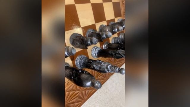 Шахматы резные с нардами « Русь великая»