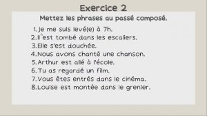 Passé composé exercises | Practice French Conjugation