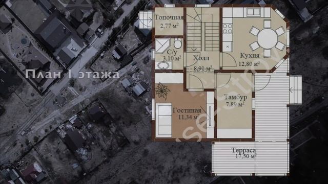 Дом из СИП панелей по проекту 14 С. Размер 8х8. смотреть онлайн