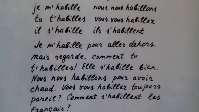 Французский язык.Глагол s'habiller смотреть онлайн