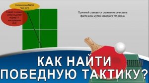 ТАКТИКА: КАК СОЗДАТЬ СЕБЕ ПРЕИМУЩЕСТВО (Видео-урок настольного тенниса по тактике)