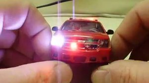 Custom 1:43 Chevy Tahoe PPV fire department vehicle with working lights