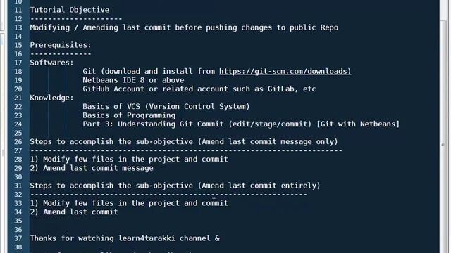 Part 4: Edit or Amend Last Commit [Git with Netbeans] смотреть онлайн