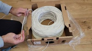 Сетевой LAN кабель витая пара UTP CAT5 медь бухта 305 метров HIKVISION SKYNET SUPRLAN из Китая