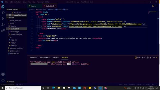 Material UI Tutorial #1 - Installation || Add Material UI on your React application || React.js смотреть онлайн