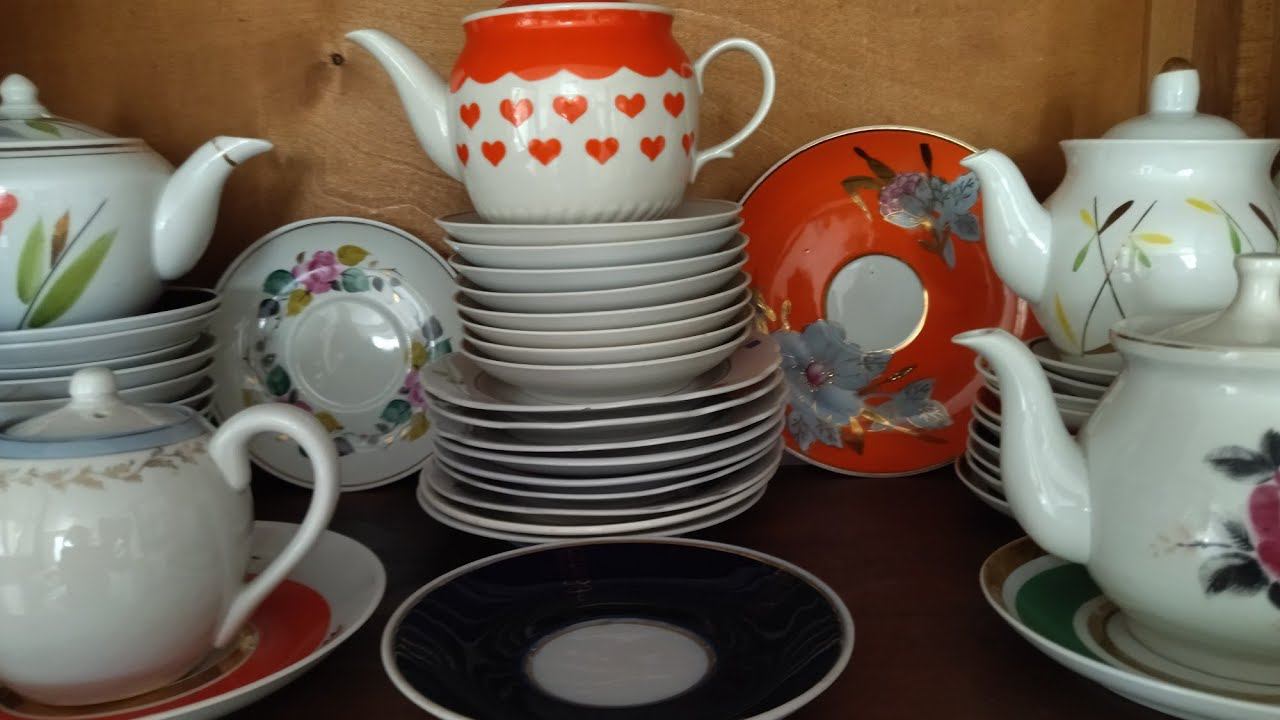 Коллекция блюдец СССР.Обзор смотреть онлайн