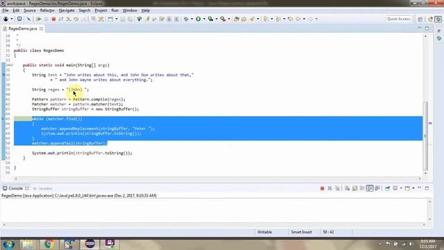 How to use appendReplacement and appendTail methods of matcher class? | Regex in java смотреть онлайн