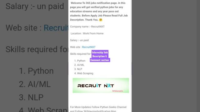Python Internship For Students | Python Jobs For Fresher