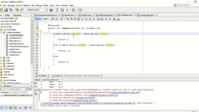 Array Sorting in Java Part-2 (Object type)