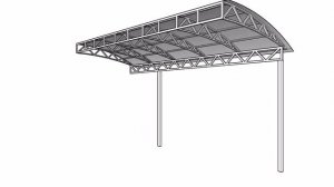 3D визуализация навеса от TRUMETAL 6