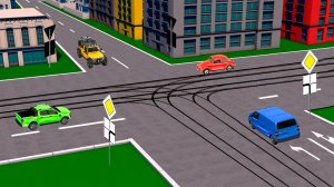 У кого из водителей только одна разрешенная траектория для движения?