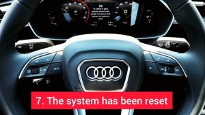 Audi Q3 G2 F3 2019 - (...) Reset the maintenance indicator