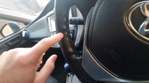 Кожаный руль на Toyota Fielder за 350 рублей!