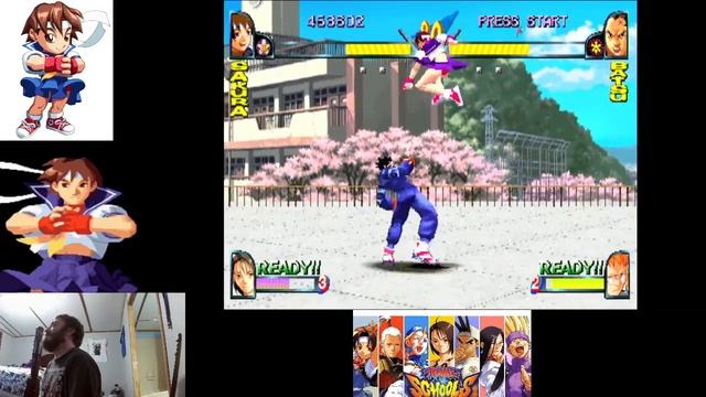 Rival Schools - PS1 - Sakura Arcade Ladder Playthrough with Commentary смотреть онлайн