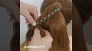 Коса Фонарик с лентой