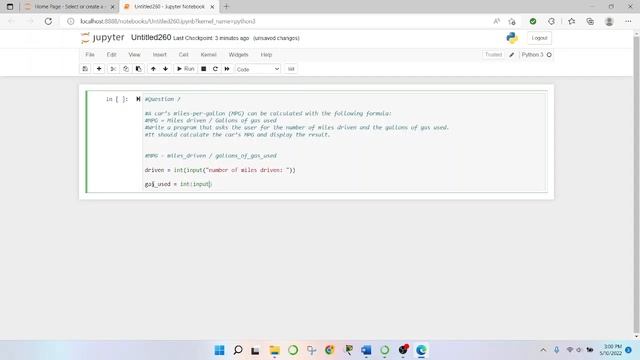 Python Programming Exercises: Miles-per-Gallon