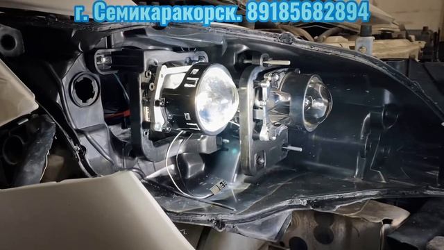 Переделка фар Akd с AliExpress Toyota Camry 50. Замена галогеновых линз на bi led Zorkiy f40.