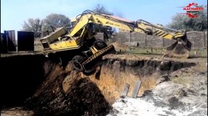 Экстремально опасные неудачи на экскаваторах