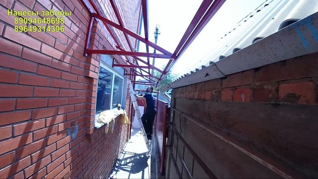 Навесы из поликарбоната ондулина профнастила
