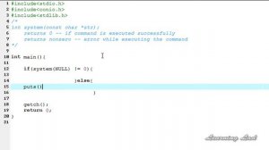 System Function in C Programming Language Video Tutorial