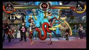 Skullgirls 2nd Encore - Eliza mid-screen combo (Upper Khat)