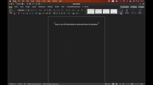 How to Turn Off Dark Mode on Microsoft Word for MacBook (NEW UPDATE in 2023)