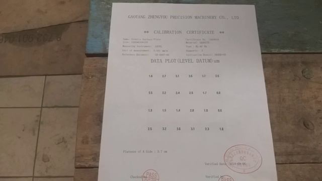 Купил гранитную поверочную плиту 1000х630 класс точности 00. Производство Китай.