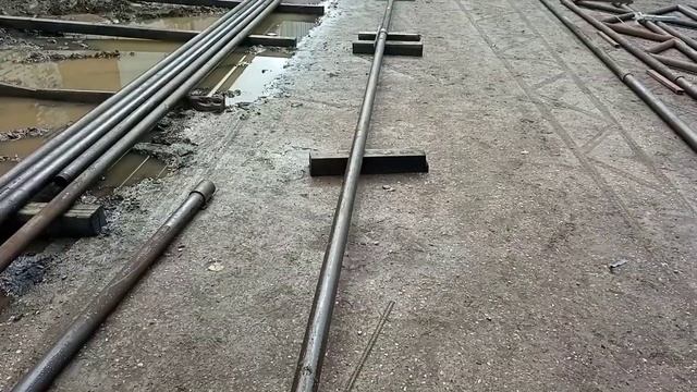 навес из круглой трубы. 11 метровые фермы
